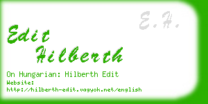 edit hilberth business card